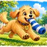 Biscuit, Ella's playful golden dog